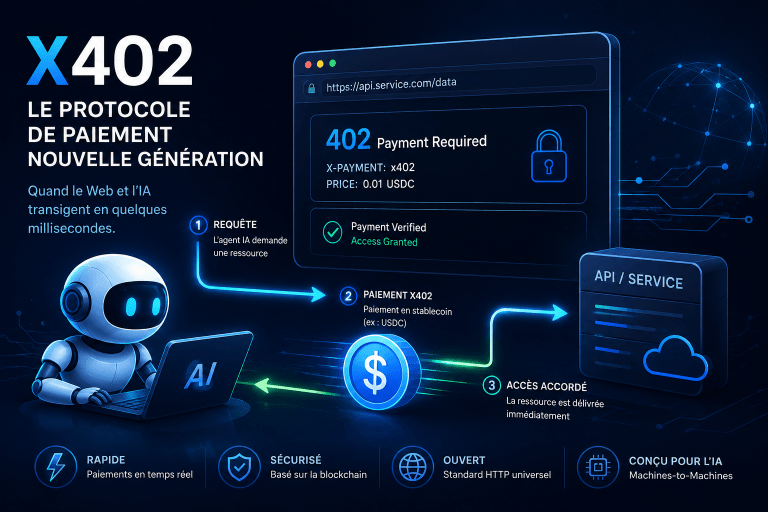 Protocole X402 permettant aux agents IA de payer des services sur le Web
