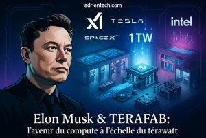 Terafab usine semi-conducteurs Tesla SpaceX Intel Austin Texas Elon Musk 2026