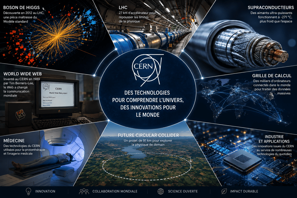 Technologies du CERN entre boson de Higgs, LHC, supraconducteurs et informatique