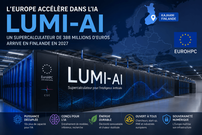 Supercalculateur LUMI-AI dédié à l’intelligence artificielle en Europe