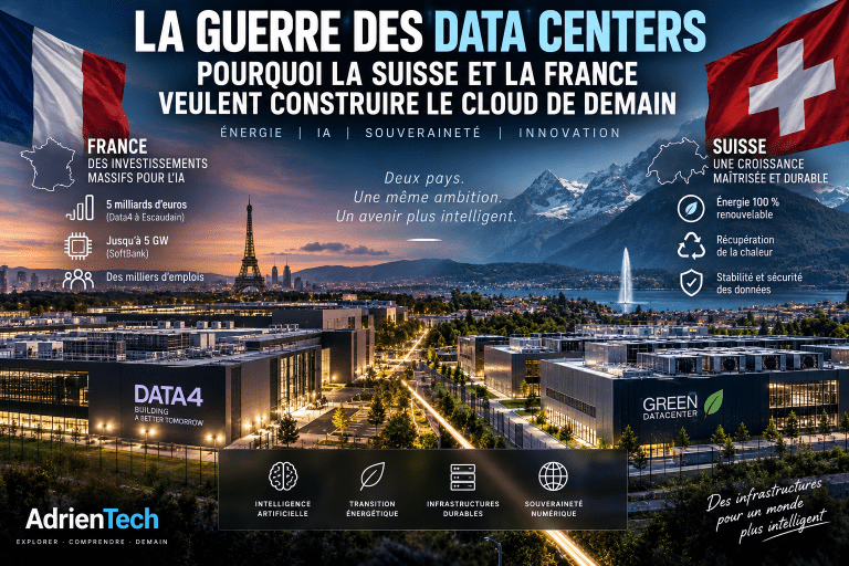 Data centers et intelligence artificielle en France et en Suisse