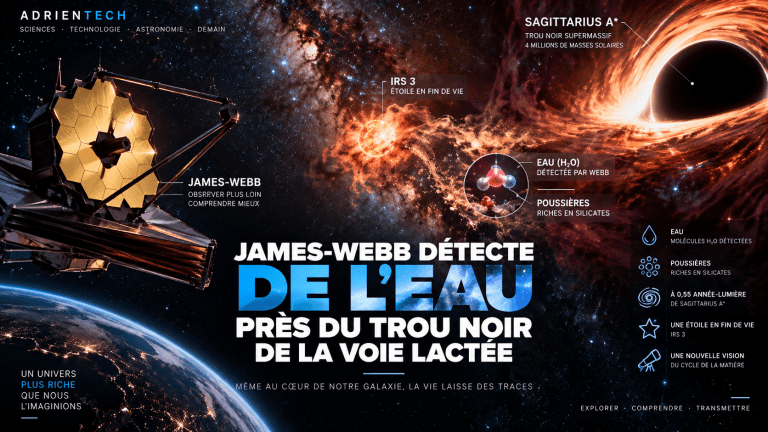James-Webb détecte de l’eau près du trou noir Sagittarius A* au centre de la Voie lactée