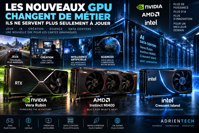 Nouveaux GPU NVIDIA AMD et Intel dédiés à l'intelligence artificielle