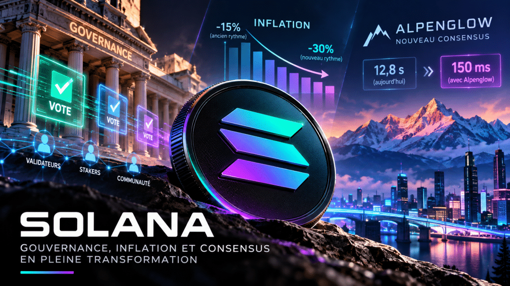 Solana : gouvernance, inflation du SOL et consensus Alpenglow en 2026