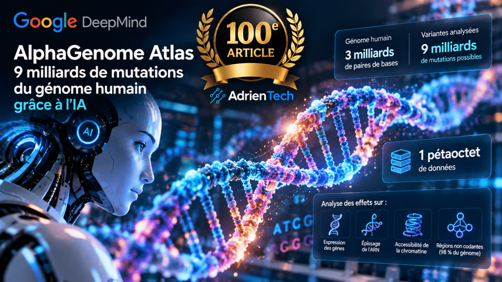 AlphaGenome Atlas analyse 9 milliards de mutations du génome humain grâce à l’IA