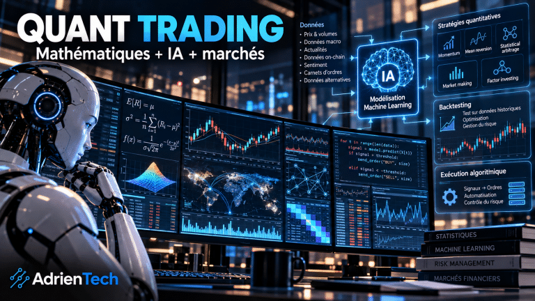 Quant trading : mathématiques, intelligence artificielle et analyse des marchés financiers